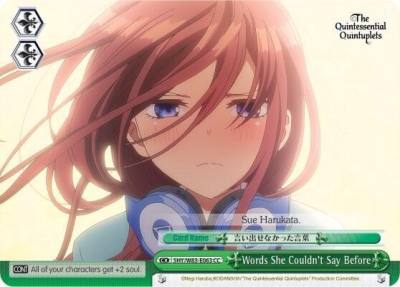Words She Couldnt Say Before 5HY/W83-E063 CC The Quintessential Quintuplets Card