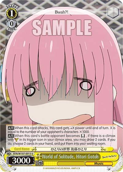 World of Solitude Hitori Gotoh BTR/W107-E015 U BOCCHI THE ROCK! Card