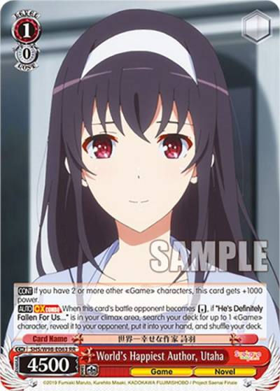 Worlds Happiest Author Utaha SHS/W98-E063 RR Saekano the Movie: Finale Card