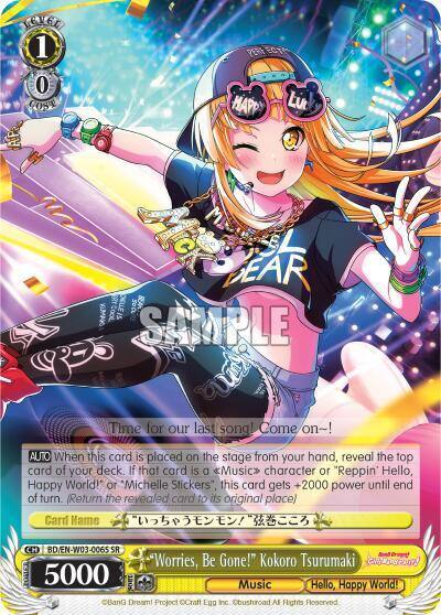 Worries Be Gone Kokoro Tsurumaki SR BD/EN-W03-006S SR BanG Dream! Girls Band Party! MULTI LIVE Card