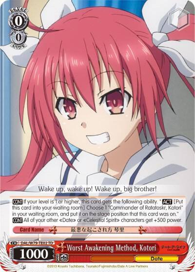Worst Awakening Method Kotori DAL/W79-TE02 TD Date A Live Card