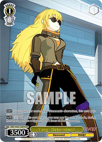 Yang Determined OFR RWBY/WXE01-04OFR OFR RWBY Premium Booster Card