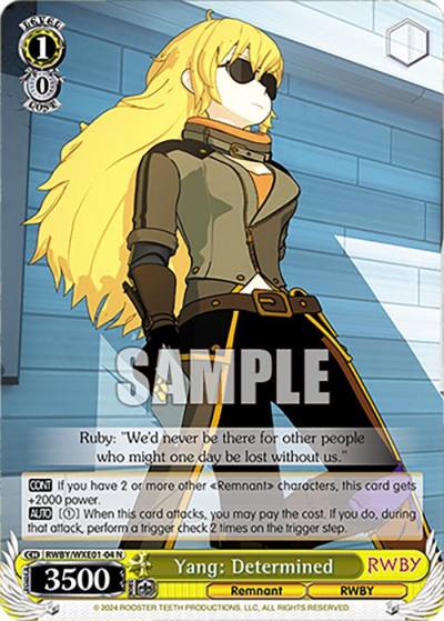Yang Determined RWBY/WXE01-04 N RWBY Premium Booster Card