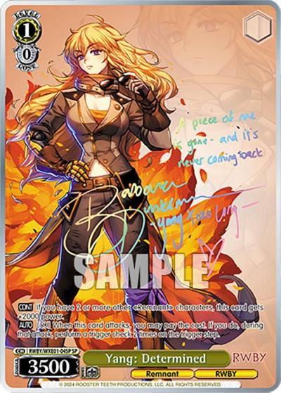 Yang Determined SP RWBY/WXE01-04SP SP RWBY Premium Booster Card