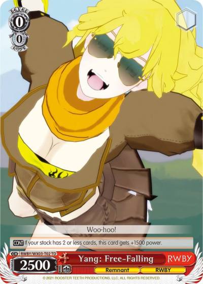 Yang Free Falling RWBY/WX03-T02 TD RWBY Card