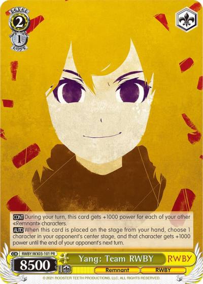 Yang Team RWBY RWBY/WX03-101 PR RWBY Card