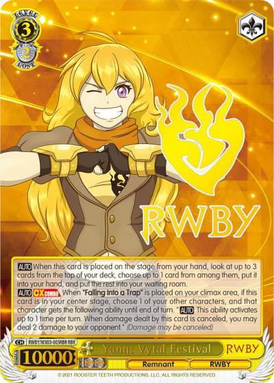 Yang Vytal Festival RBR RWBY/WX03-005RBR RBR RWBY Card
