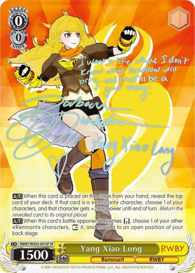 Yang Xiao Long SP RWBY/WX03-001SP SP RWBY Card
