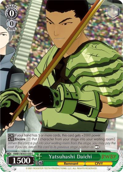 Yatsuhashi Daichi RWBY/WX03-030 C RWBY Card