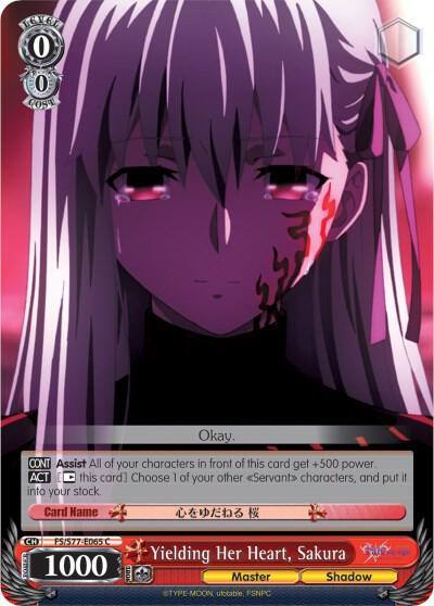 Yielding Her Heart Sakura FS/S77-E065 C Fate/stay night [Heaven’s Feel] Vol.2 Card