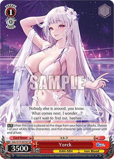 Yorck SR AZL/S119-E078S SR Azur Lane Vol. 2 Card