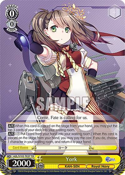 York AZL/S102-TE27 TD Azur Lane Card