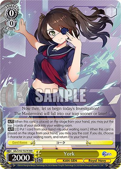 York RRR AZL/S102-TE27R RRR Azur Lane Card