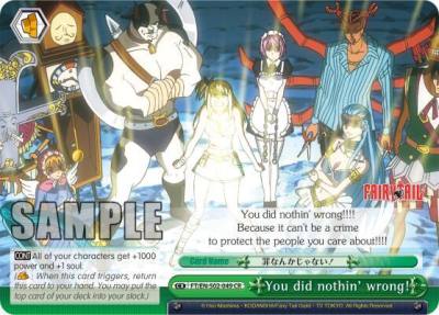 You did nothin wrong FT/EN-S02-049 CR Fairy Tail ver.E Card