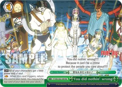You did nothin wrong FT/EN-S02-049 CR RE Fairy Tail Chronicle Set Card