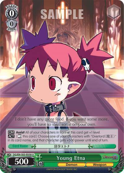 Young Etna DG/EN-S03-E058 U Disgaea Card