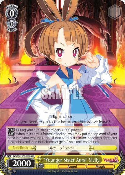 Younger Sister Aura Sicily DG/EN-S03-E009 U Disgaea Card