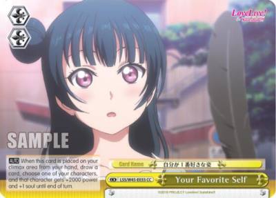 Your Favorite Self LSS/W45-E033 CC Love Live! Sunshine!! Card