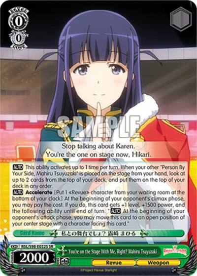Youre on the Stage With Me Right Mahiru Tsuyuzaki SR RSL/S98-E032S SR Revue Starlight The Movie Card