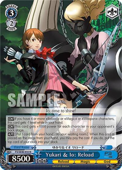 Yukari and Io Reload P3/SE46-E55N Persona 3 Reload Premium Booster Card