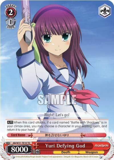 Yuri Defying God AB/W31-TE18 TD Angel Beats! Re:Edit Card
