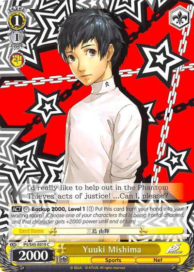 Yuuki Mishima P5/S45-E019 C Persona 5 Card