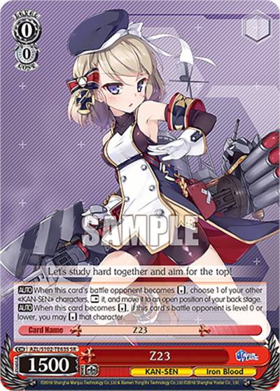 Z23 SR AZL/S102-TE63S SR Azur Lane Card