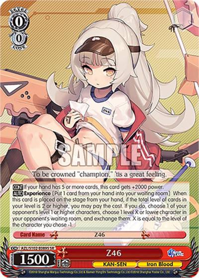 Z46 SR AZL/S102-E089S SR Azur Lane Card