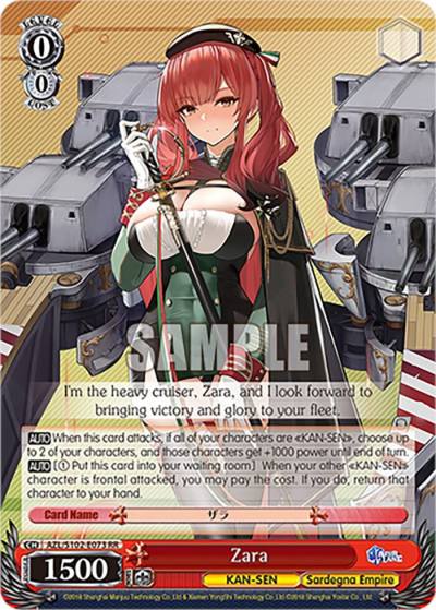 Zara AZL/S102-E073 RR Azur Lane Card