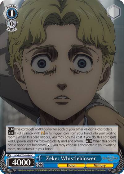 Zeke Whistleblower AOT/SX04-086 C Attack On Titan: Final Season Card