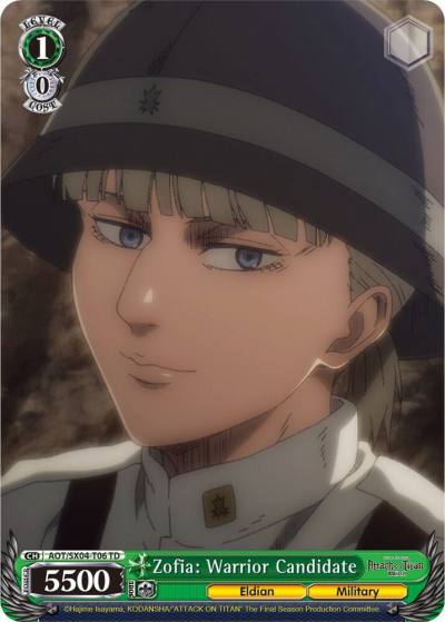 Zofia Warrior Candidate AOT/SX04-T06 TD Attack On Titan: Final Season Card