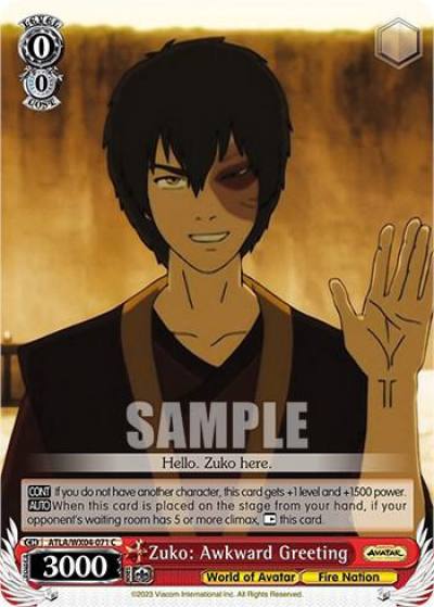 Zuko Awkward Greeting ATLA/WX04-071 C Avatar: The Last Airbender Card