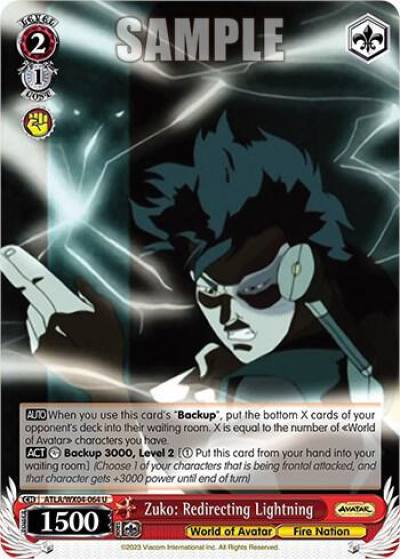Zuko Redirecting Lightning ATLA/WX04-064 U Avatar: The Last Airbender Card