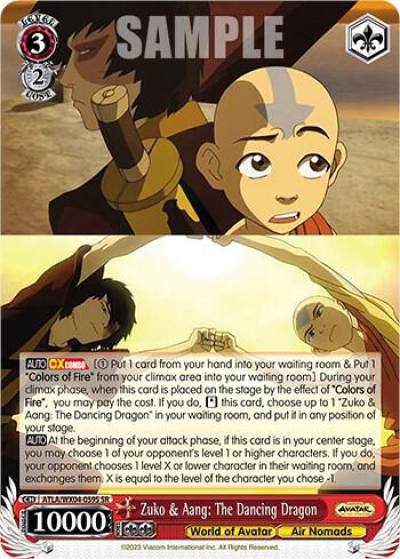 Zuko and Aang The Dancing Dragon SR ATLA/WX04-059S SR Avatar: The Last Airbender Card