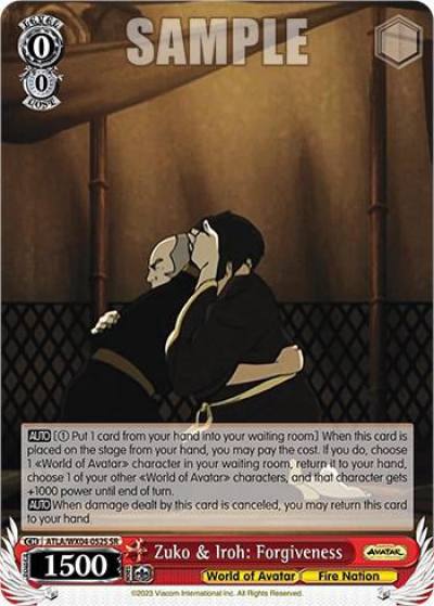 Zuko and Iroh Forgiveness SR ATLA/WX04-052S SR Avatar: The Last Airbender Card