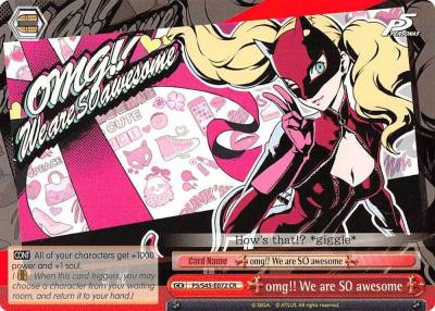 omg We are SO awesome P5/S45-E072 CR Persona 5 Card