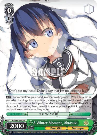 A Winter Moment Akatsuki KC/S31-E040 U KanColle, 2nd Fleet Card