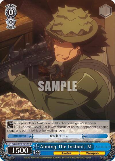 Aiming The Instant M GGO/S59-TE12 TD SAO Alternative–Gun Gale Online Card