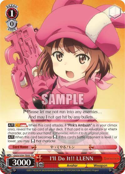 Ill Do It LLENN GGO/S59-TE05 TD SAO Alternative–Gun Gale Online Card