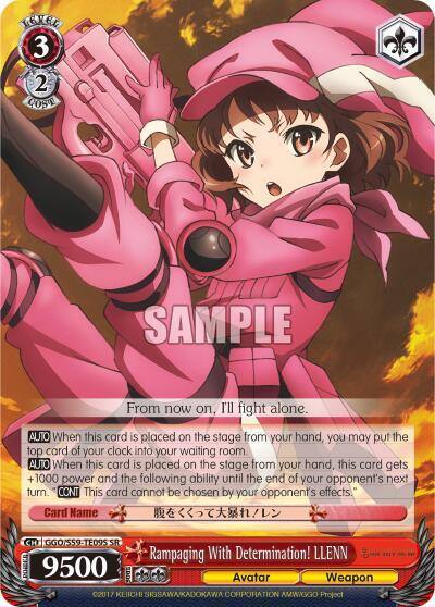 Rampaging With Determination LLENN SR GGO/S59-TE09S SR SAO Alternative–Gun Gale Online Card