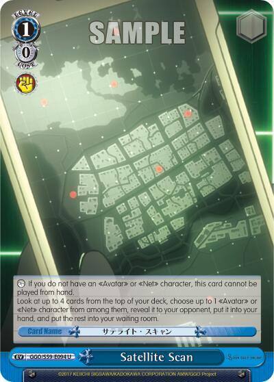 Satellite Scan GGO/S59-E094 U SAO Alternative–Gun Gale Online Card