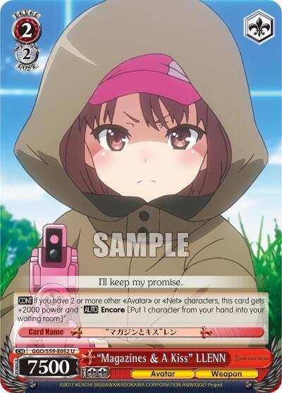 Magazines and A Kiss LLENN GGO/S59-E052 C SAO Alternative–Gun Gale Online Card