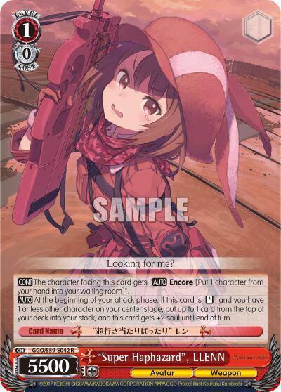 Super Haphazard LLENN GGO/S59-E042 R SAO Alternative–Gun Gale Online Card