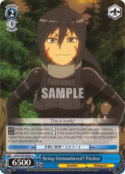 Being Outnumbered Pitohui GGO/S59-E083 U SAO Alternative–Gun Gale Online Card