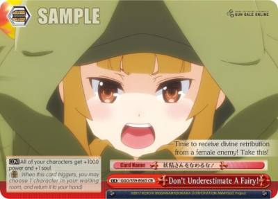 Dont Underestimate A Fairy GGO/S59-E065 CR SAO Alternative–Gun Gale Online Card