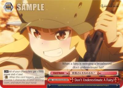 Dont Underestimate A Fairy RRR GGO/S59-E065R RRR SAO Alternative–Gun Gale Online Card