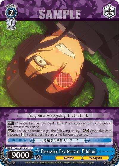 Excessive Excitement Pitohui GGO/S59-E092 C SAO Alternative–Gun Gale Online Card