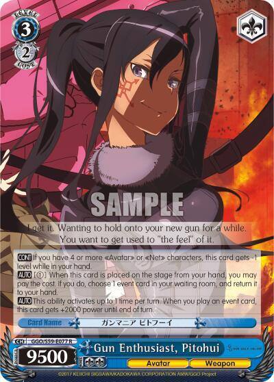 Gun Enthusiast Pitohui GGO/S59-E077 R SAO Alternative–Gun Gale Online Card