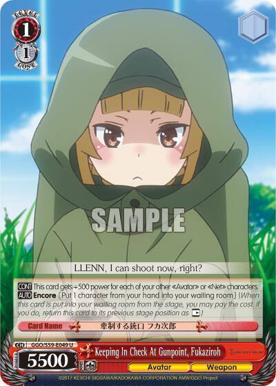 Keeping In Check At Gunpoint Fukaziroh GGO/S59-E049 U SAO Alternative–Gun Gale Online Card