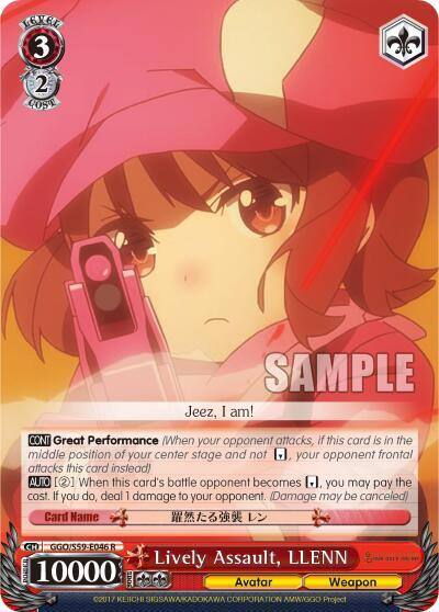 Lively Assault LLENN GGO/S59-E046 R SAO Alternative–Gun Gale Online Card
